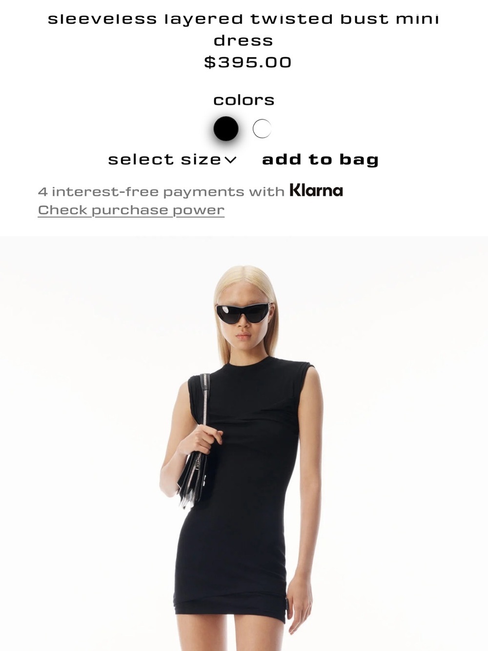 T by Alexander Wang Olive Knot-Detail Sleeveless Mini Dress OLIVE COLOUR